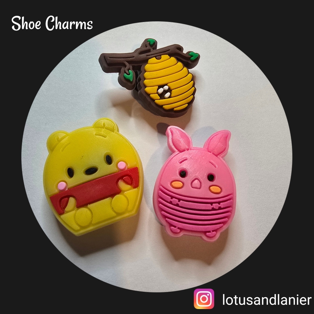 Shoe Charms Pooh & Piglet Set Of 3